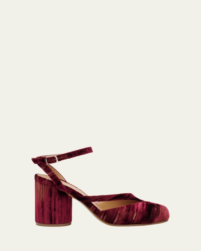 Tabi Velvet Split-Toe Pumps